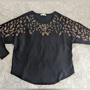 NWOT Cactus + Pearl Gold Beaded Sweater
